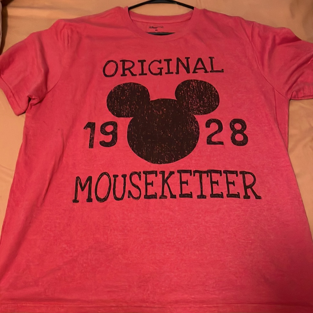 Disney Store Mens Original Mouseketeer 2xl Worn Tshirt Disney Store Mens Original Mouseketeer 2xl Worn Tshirt